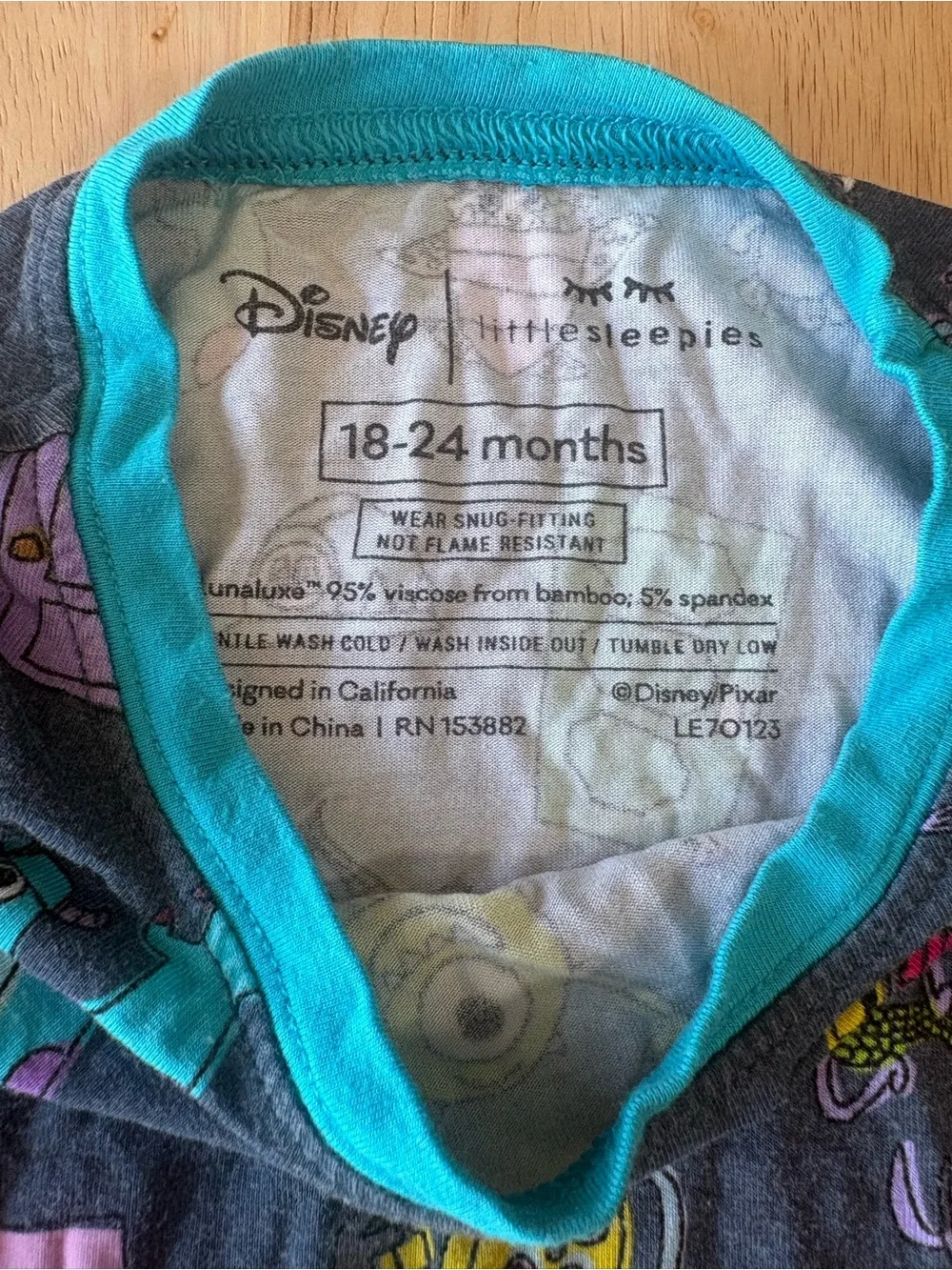 Little Sleepies Teal-Trim Monsters Pajama Set